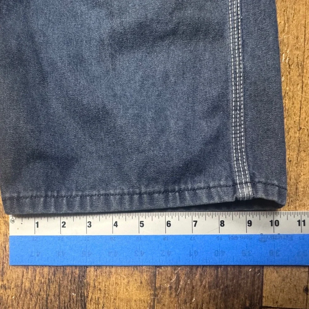 Roebucks Denim Bib Overalls Blue Classic Workwear Carpenter Pants Size 42x30‎